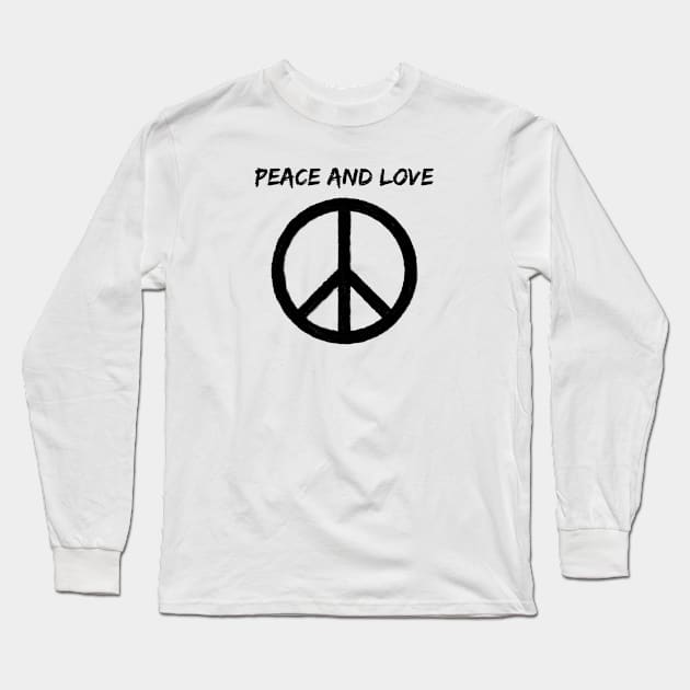 PEACE AND LOVE Long Sleeve T-Shirt by jcnenm